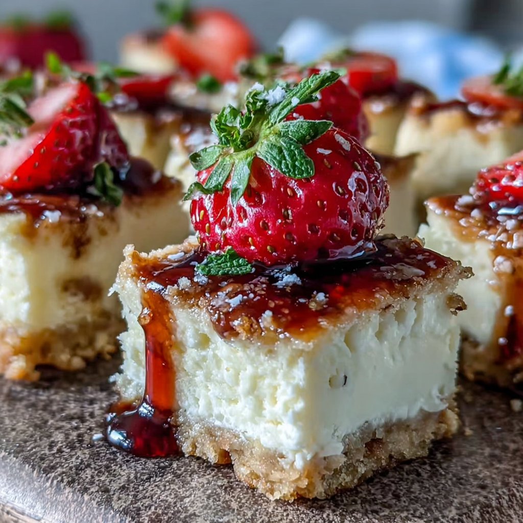 Strawberry-Balsamic Cheesecake Bites
