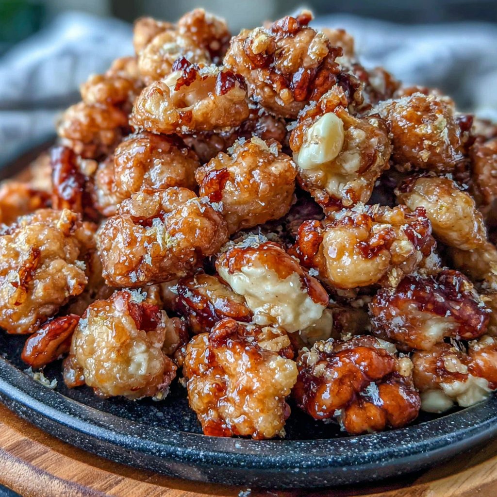 Maple Dandelion Glazed Nuts