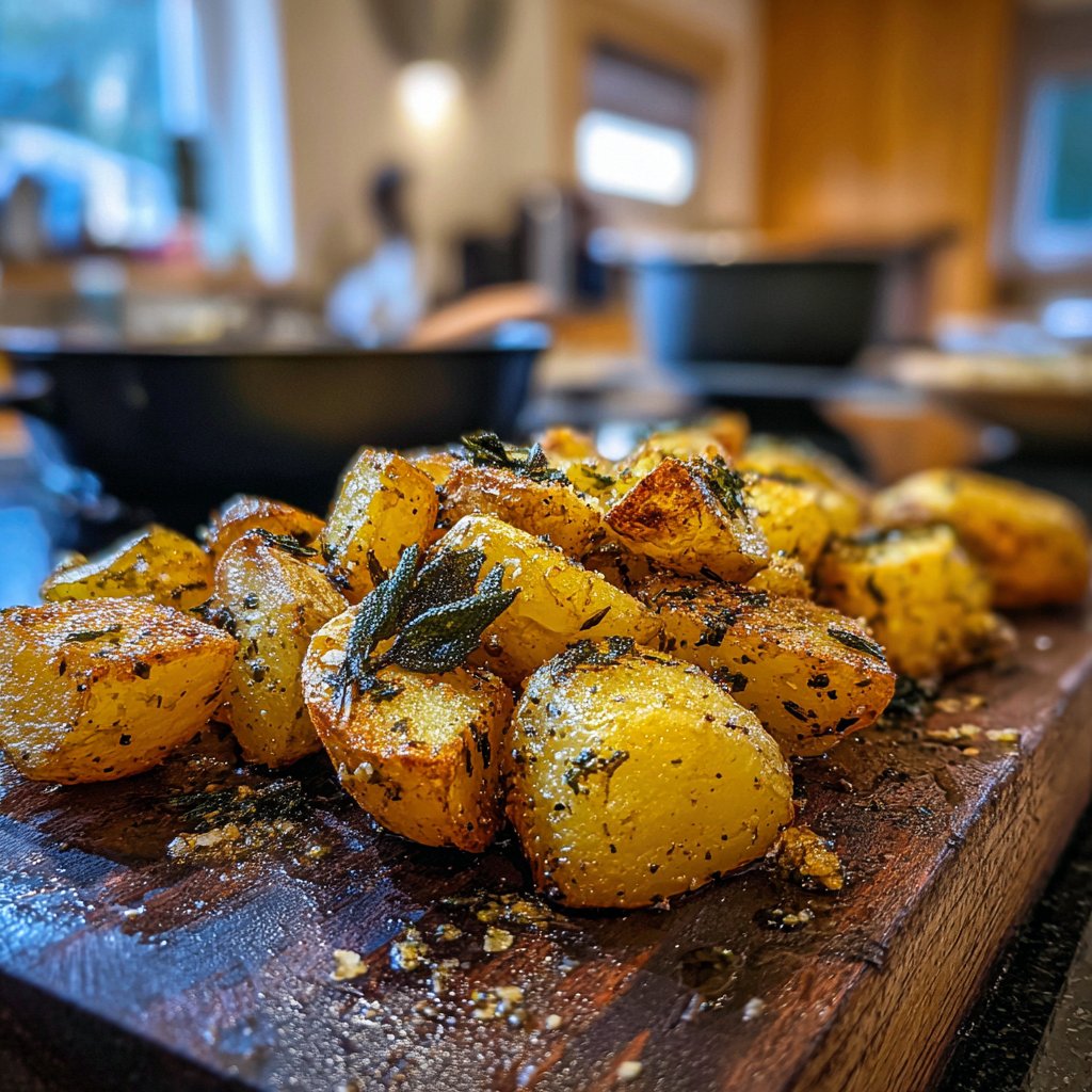 Garlic and Sage Airfried Potatoes