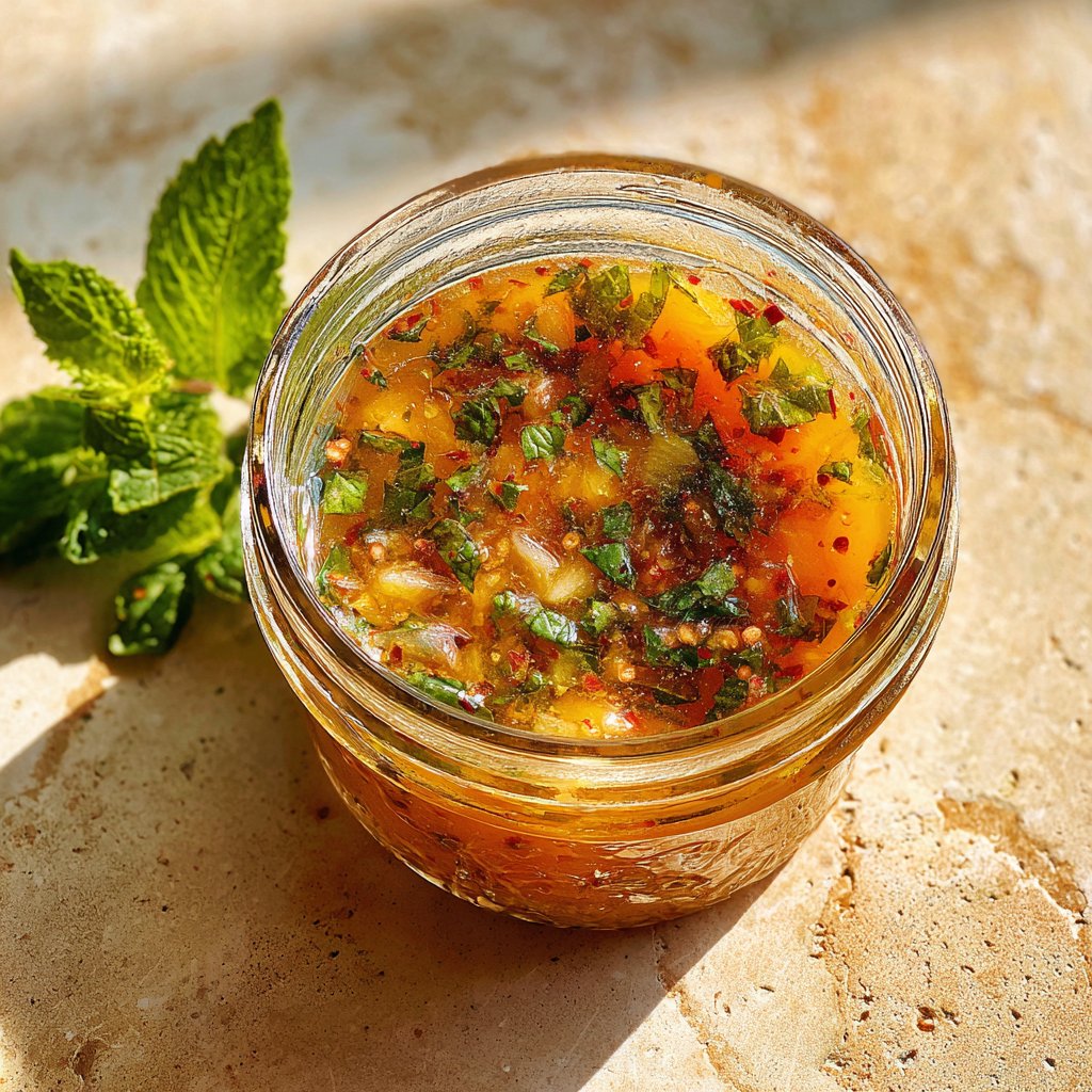 Peach and Mint Vinaigrette